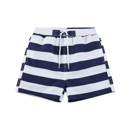 Boys Swim Trunks UPF 50+ Sun Protection Toddler Swim Shorts-Striped