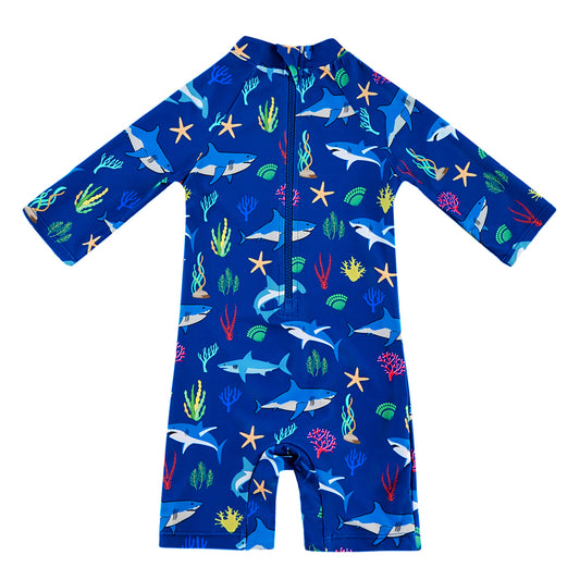 Baby Boy Swimwear with Snap Button UPF50+ Sun Protection Swimsuit