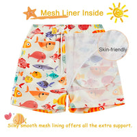 Toddler Swimsuit Boys Swim Trunks with UPF 50+ - Many Fish