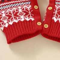 Christmas Baby Fashion One-piece Christmas Sweater with Hat