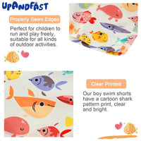 Toddler Swimsuit Boys Swim Trunks with UPF 50+ - Many Fish