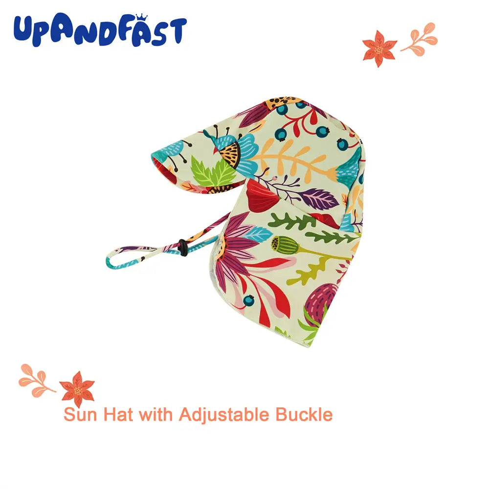 Recycled Toddler Girl UPF 50+ Sunsuit Full Zip Swimsuit with Sun Hat-Hot Summer