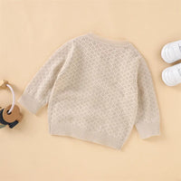 Baby Openwork Cardigan Toddler Top Sweater with Snap