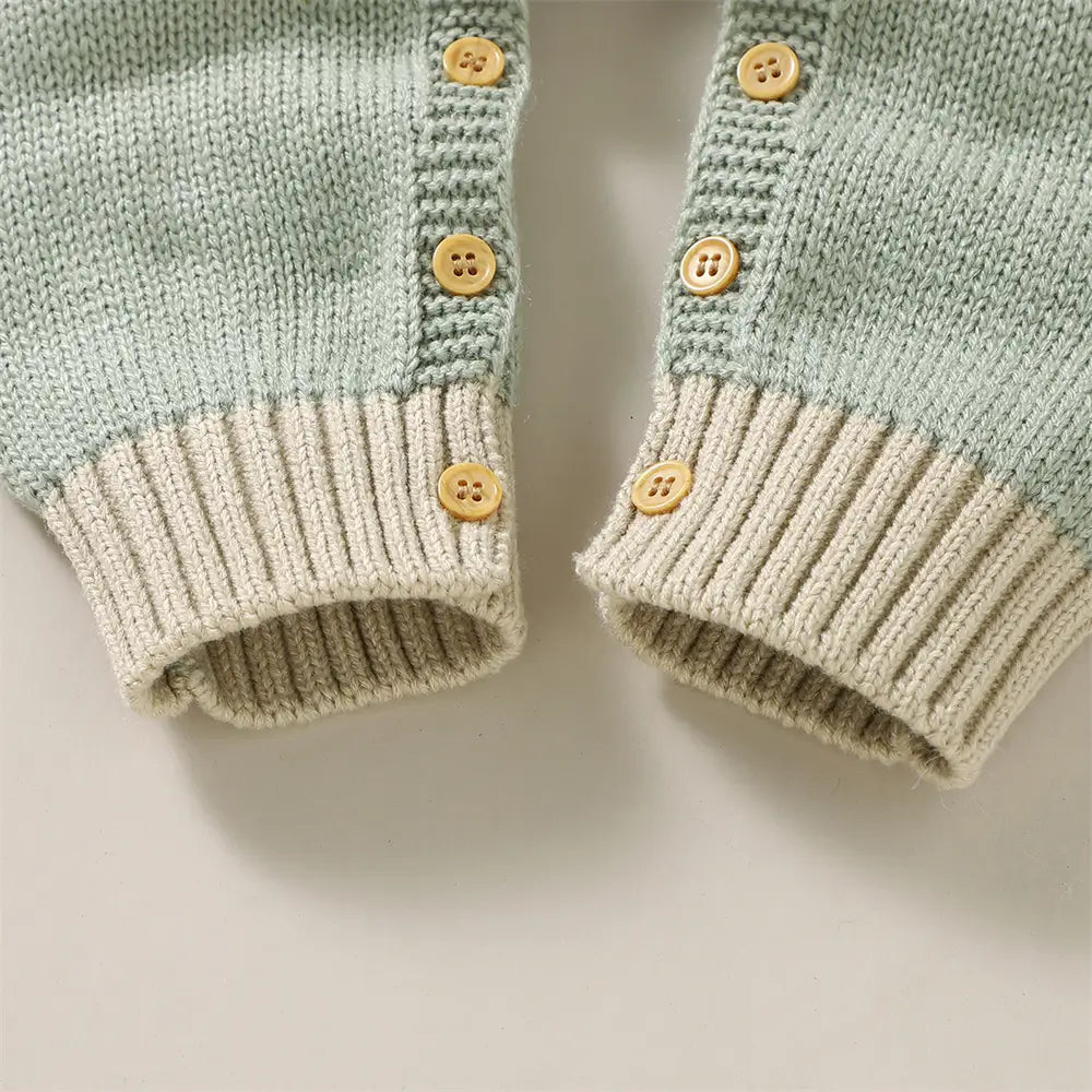 Baby One-piece Pullover Toddler Warmth Sweater with Snap Button