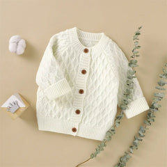 Baby Girl Sweater Classic Toddler Boys' Button-Front Cardigan-Solid