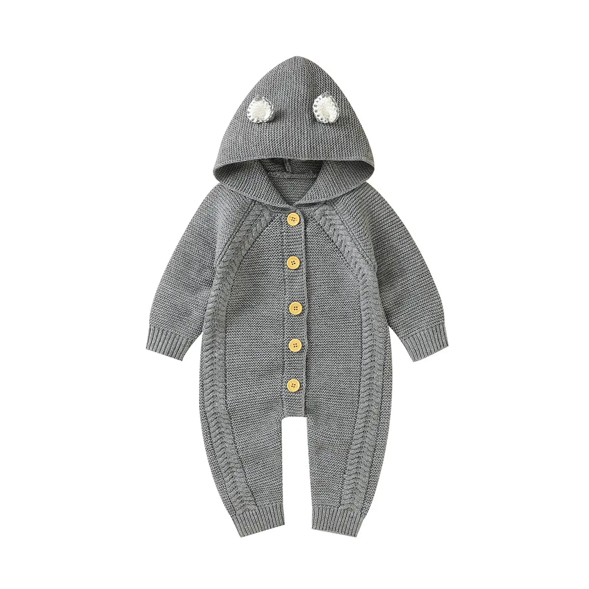 Baby One-piece Hooded Sweater Winter Warm Onesie