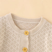 Baby Openwork Cardigan Toddler Top Sweater with Snap