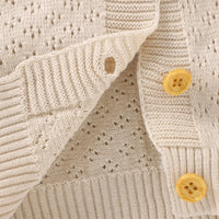 Baby Openwork Cardigan Toddler Top Sweater with Snap